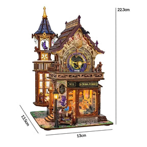 Casa Miniatura "Torre do Relógio Fantástico" DIY (Faça Você Mesmo)