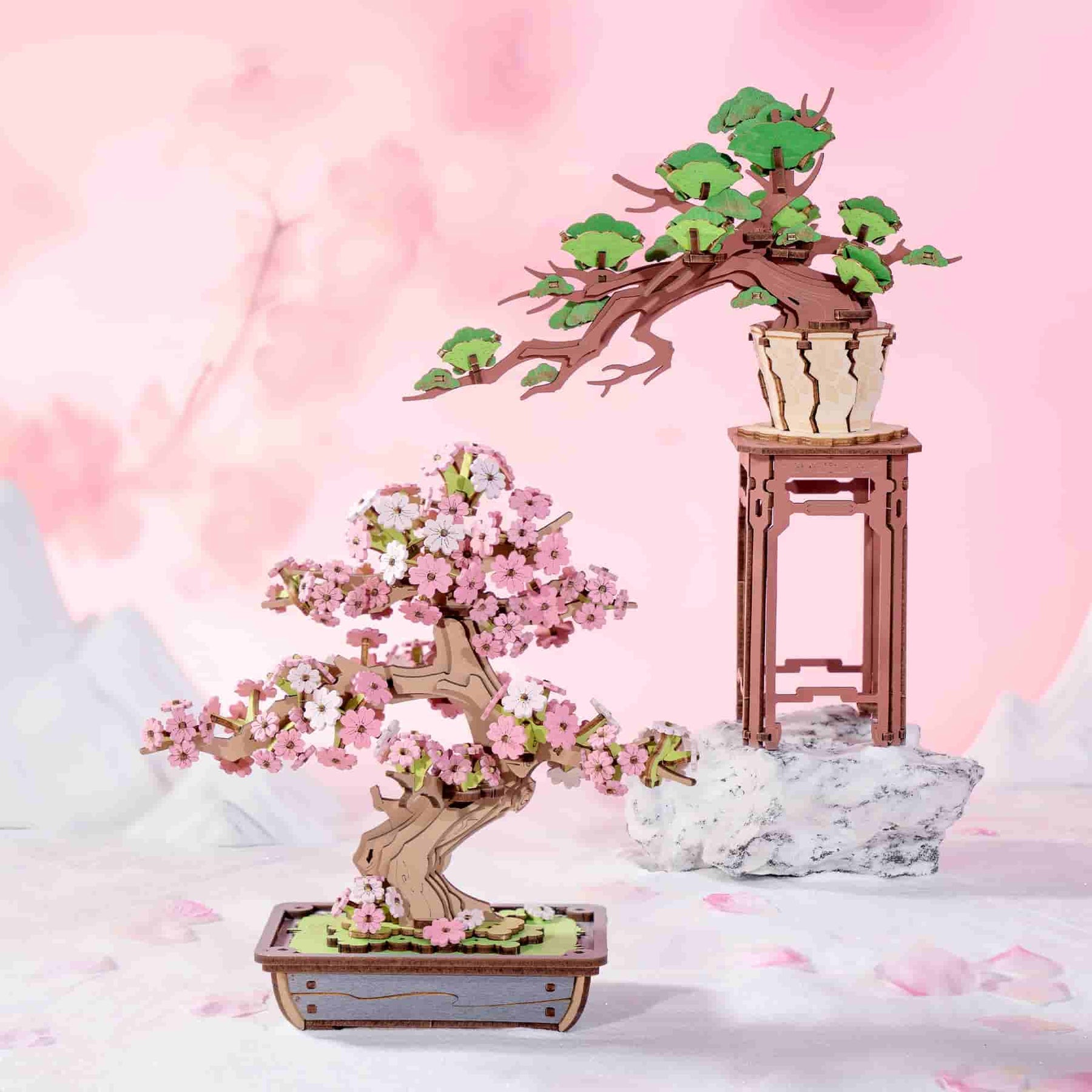 Quebra-cabeça 3D "Bonsai de Flor de Cerejeira Sakura"