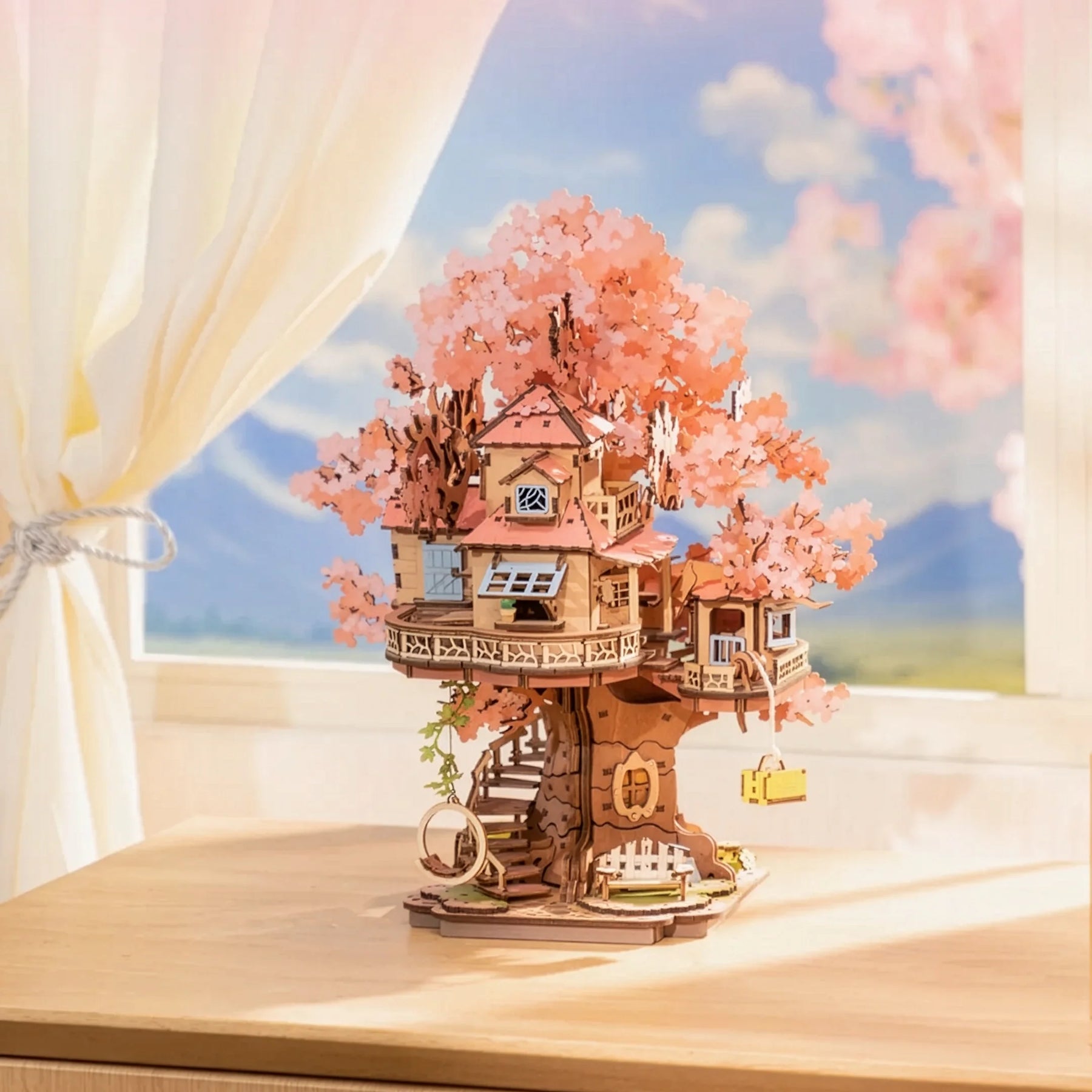 Quebra-cabeça 3D "Casa na Árvore Cerejeira"