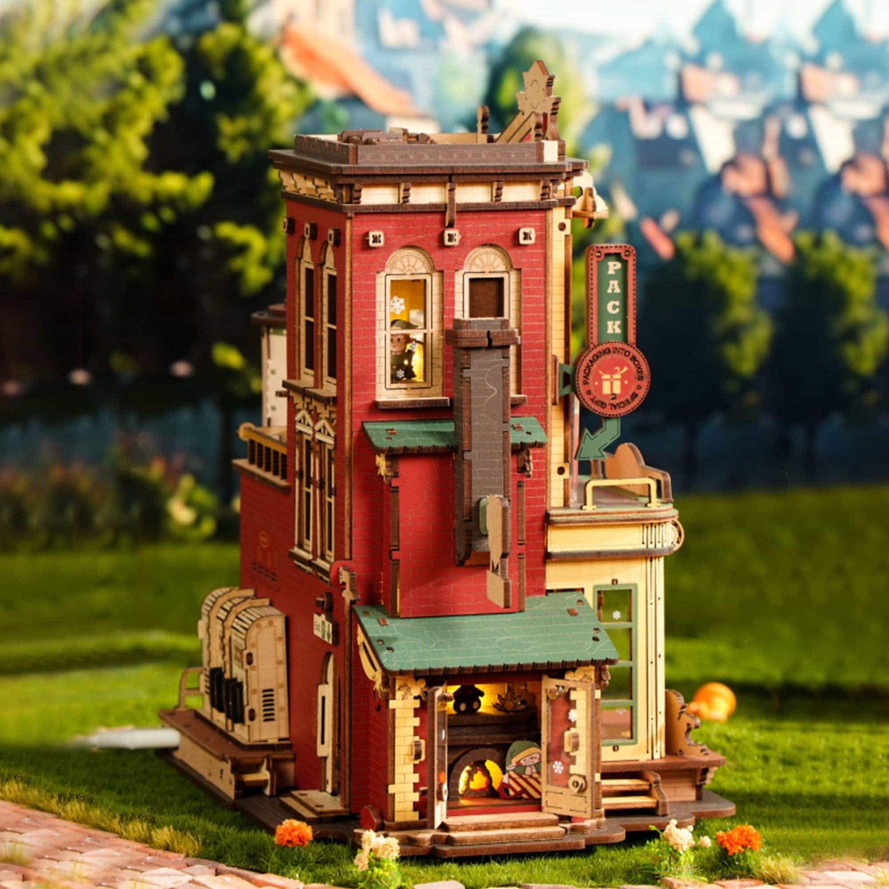 Quebra-cabeça 3D "Fábrica Musical de Natal do Papai Noel"