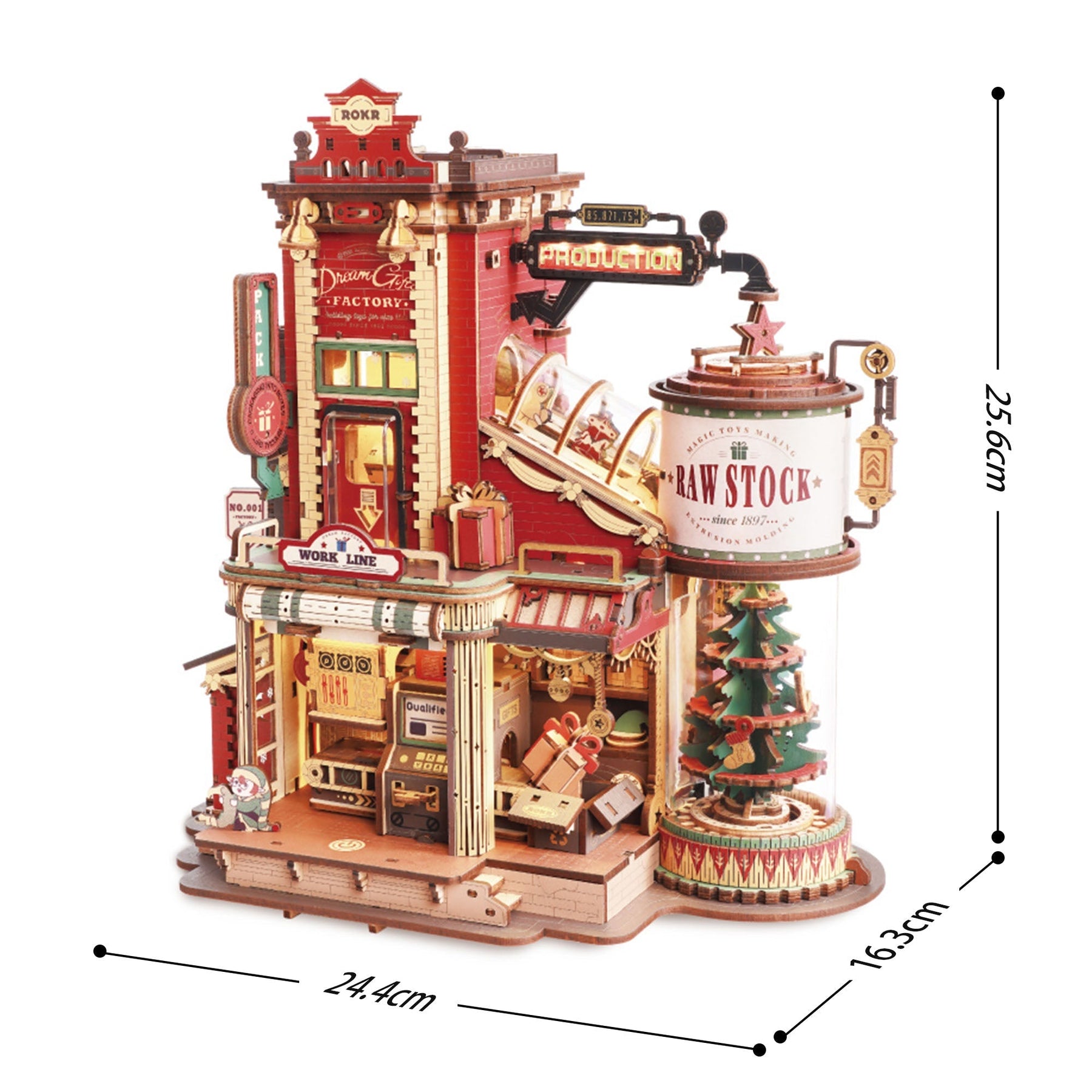 Quebra-cabeça 3D "Fábrica Musical de Natal do Papai Noel"