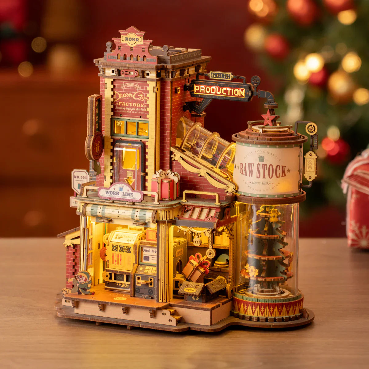 Quebra-cabeça 3D "Fábrica Musical de Natal do Papai Noel"